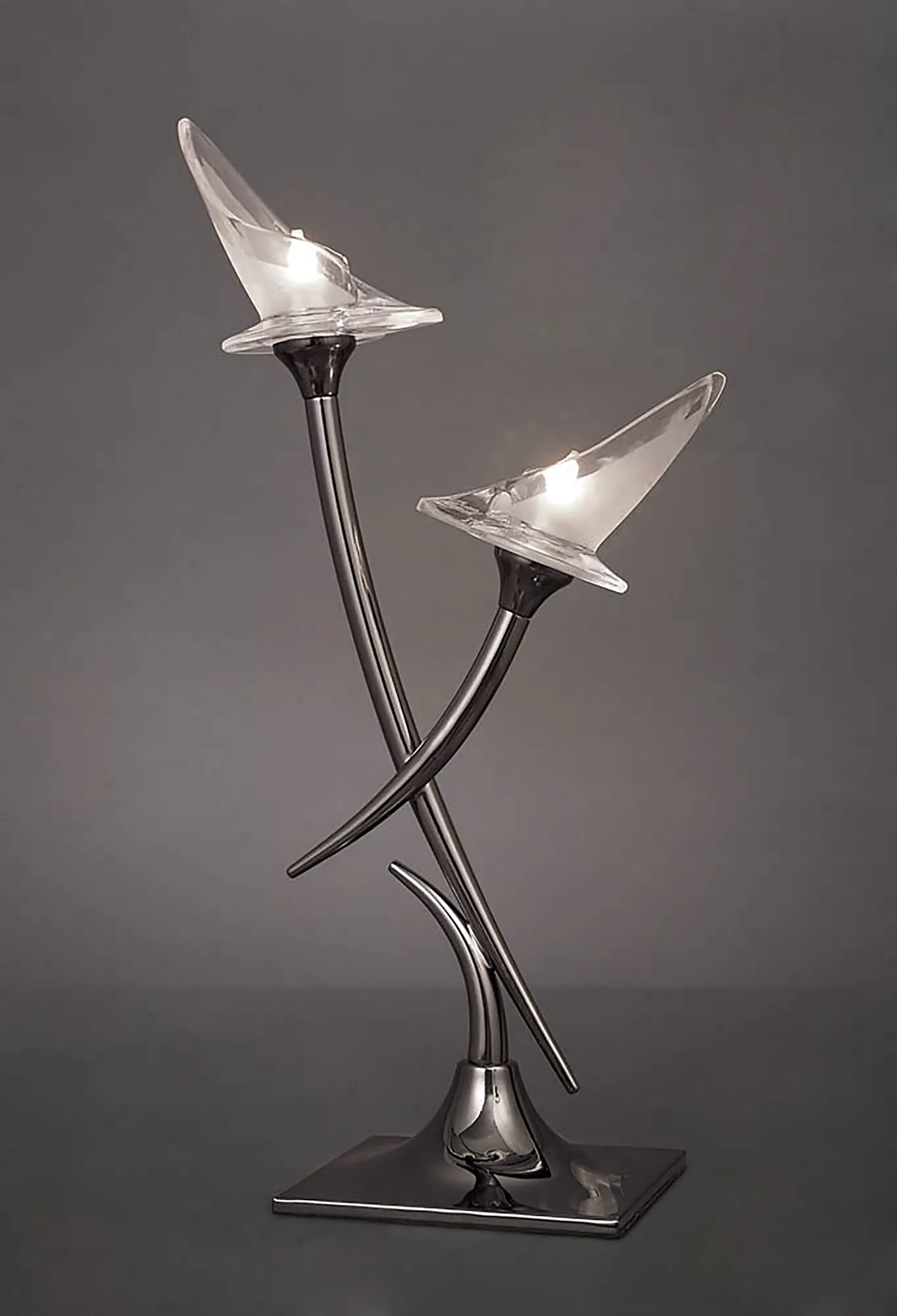 Flavia Black Chrome Table Lamps Mantra Armed Table Lamps Flavia Black Chrome Table Lamps Mantra Armed Table Lamps